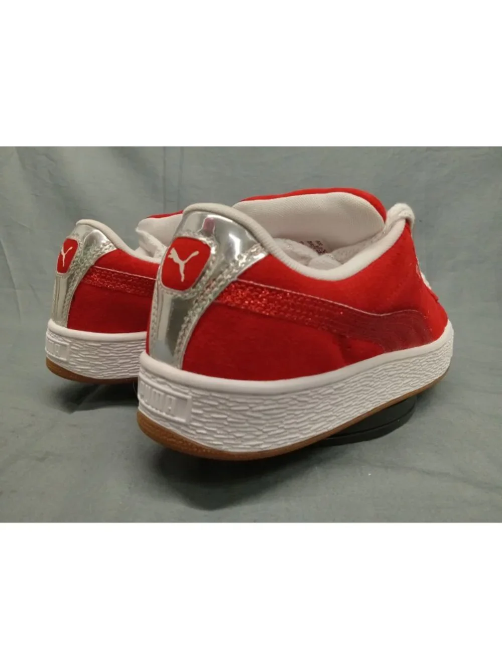 Puma XL Holiday Glitz JR (GS) 401805 01 Red White Silve Girls Size 6 NEW NO BOX!